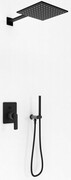 Kohlman Experience Black zestaw prysznicowy z deszczownicą kwadratową 30x30 cm czarny mat QW210EBQ30 __ RABAT W KOSZYKU! __