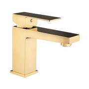 Oltens Gota bateria umywalkowa stojąca złoty połysk 32201800