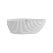 The North Bath Loki wanna wolnostojąca RYFLOWANA 170x80cm + Syfon Klik-klak 6402-1701-7178RYF