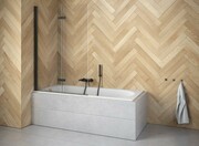 Besco Lumix Black parawan nawannowy 2-skrzydłowy czarny 100x145cm PLB-2S