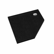 Schedpol Caspar New brodzik pięciokątny + syfon 90x90cm Black Stone 3.2398/C/ST