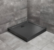 Radaway Doros C Compact Stone brodzik kwadratowy 80x80x11,5cm czarny SDRC8080-05-54S