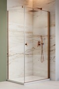 Radaway Nes Kdj I Brushed Copper kabina 90x80cm prawa szczotkowana miedź 10022090-93-01R/10039080-01-01