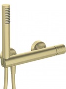 Deante SILIA HEXA Bateria prysznicowa z zestawem prysznicowym złoty szczotkowany BHS_R41M