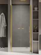 New Trendy New Soleo Light Gold 70x195 cm drzwi wnękowe podwójne złoty połysk/szkło przejrzyste D-0454A