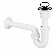 McAlpine Syfon umywalkowy rurowy z korkiem gumowym HC4PF-32+HC15B