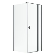 Radaway Nes Kdj II Brushed GunMetal kabina 110x75cm prawa szczotkowany grafit 10032110-92-01R/10039075-01-01