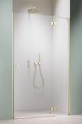 Radaway Essenza Brushed Light Gold Dwj drzwi wnękowe 80cm prawe szczotkowane jasne złoto/szkło przejrzyste 1385012-98-01R