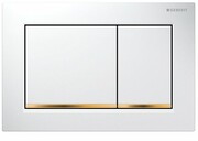 Geberit Omega30 Przycisk uruchamiający przedni/górny biały/złoty/biały 115.080.KK.1