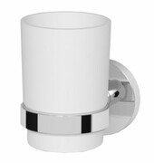 Oltens Gulfoss szklanka z uchwytem biała ceramika/chrom 86101000