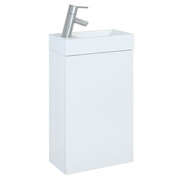Elita Young Basic Set szafka z umywalką komplet 40x68x22cm biały połysk 163068