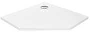 New Trendy Nex brodzik konglomeratowy pięciokątny 90x90x3,5 cm biały B-0452