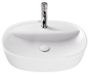 Besco Anes Cera-Line White umywalka nablatowa biała 50 cm biały połysk UNC-50-ANB