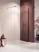 New Trendy Nesta Black kabina Walk-In 100x200 cm szkło przejrzyste K-1725