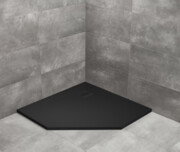 Radaway Kyntos PT brodzik pięciokątny 100x100x3cm czarny HKPT100100-54