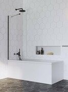 Radaway Idea Black Pnj parawan nawannowy 60cm L/P czarny mat/szkło przejrzyste 10001060-54-01