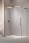Radaway Idea 8 QL Brushed Light Gold Kdj kabina 120x100cm prawa szczotkowane jasne złoto szkło przejrzyste 10550617-98-01R/10350553-01-01/10360100-01-01L