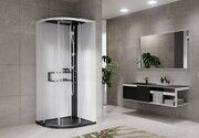 Novellini Glax 2 2.0 kabina z hydromasażem 100x100 czarna G22R100M1-1HU