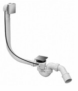 McAlpine syfon wannowy z korkiem automatycznym chrom premium kwadrat HC31SQ-CBS1