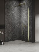 New Trendy Nesta Light Gold kabina Walk-In 100x200 cm złoty połysk K-1733