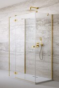 Radaway Essenza Gold Kdj+S kabina 90x110x90cm lewa złoty połysk szkło przejrzyste 1384050-01-01/1385023-09-01L/1384050-01-01