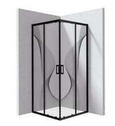 Deante Funkia Evo kabina prysznicowa kwadratowa 80x80cm Nero z wzorem KYC_NB88P