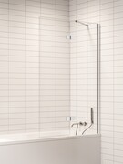 New Trendy Nesta parawan nawannowy ze wspornikiem kątowym 120x150 cm prawy szkło przejrzyste P-0232-WL