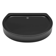 Sea Horse brodzik prysznicowy półokrągły 100x80x16 cm czarny połysk BKB022XB