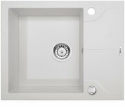 Deante Andante zlewozmywak 1-komorowy z krótkim ociekaczem alabaster ZQN A11A