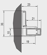 SanSwiss Cadura Black Line zestaw montażowy do wnęki V2.CA.06
