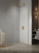 New Trendy Nesta Gold Brushed kabina Walk-In 130x200 cm złoto szczotkowane K-1744