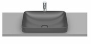 Roca FINECERAMIC umywalka wpuszczana w blat cienkościenna Square 55x37 onyx A327534640
