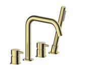 KFA MOZA GOLD bateria wannowa 4-otworowa złoty szczotkowany 5035-210-31