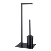 Sealskin Tube stojak na papier toaletowy ze szczotką toaletową z uchwytem na zapas czarny 800203