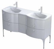 Oristo Louis szafka z umywalką 144x55x47 biały OR50-SD2S-62-1/OR50-SD2S-62-1/OR50-SD2S-24-1/UME-LU-144-92-D