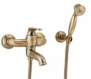 Omnires Art Deco bateria wannowa z zestawem natryskowym brąz antyczny szczotkowany AD5131BR ___ RABAT W KOSZYKU! ___