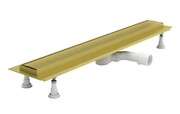 Schedpol Schedline Regular Line odpływ liniowy z maskownicą Gold Steel 90x8cm SOLSTZ-90080