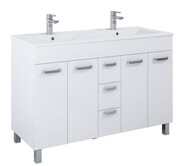 Elita Sunn zestaw szafka z umywalką 121x46x82cm biały połysk RE169196008060