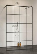 Radaway Modo New Black I 140x200 Factory kabina Walk-in czarny mat/szkło przejrzyste 388144-54-57