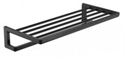 Roca Tempo półka ścienna na ręczniki z wieszakiem z odporną powłoką Everlux Brushed Titanium Black A817032NM0