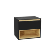 Excellent Tuto 2.0 szafka wisząca front gładki niski czarny 60x50x46,5 cm blat marmur MLEX.2171.K.60.01MA.BKBK