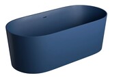 Omnires Ovo M+ wanna wolnostojąca z przelewem 160 x 75 cm midnight blue mat OVO160WWZPMB