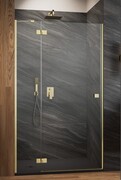 Radaway Essenza Brushed Gold Dwj drzwi wnękowe 120cm lewe szczotkowane złoto/szkło przejrzyste 1385016-99-01L