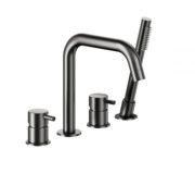 KFA MOZA GUN METAL GREY bateria wannowa 4-otworowa grafit szczotkowany 5035-210-61