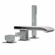 Tres Cuadro-Tres Bateria wannowa 3-otworowa z wylewką typu kaskada z dźwignią 10616102