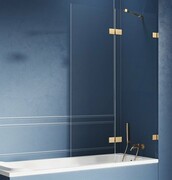 New Trendy Avexa Gold Brushed parawan nawannowy 2-częściowy 140x150 cm prawy przejrzyste EXK-2019