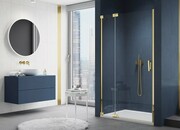 SanSwiss Cadura Gold Line drzwi wahadłowe 140cm jednoczęściowe lewe z polem stałym CA13G1401207