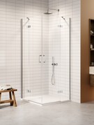 New Trendy Nesta kabina 90x80x200 cm drzwi podwójne szkło przejrzyste K-3661