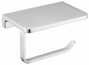 Omnires Uni Uchwyt na papier toaletowy z półką chrom UN10525CR ___ RABAT W KOSZYKU! ___