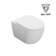 Excellent Stellar Spin 360 Miska wisząca bezrantowa z deską wolnoopadającą biały połysk CENL.6603.535.WH